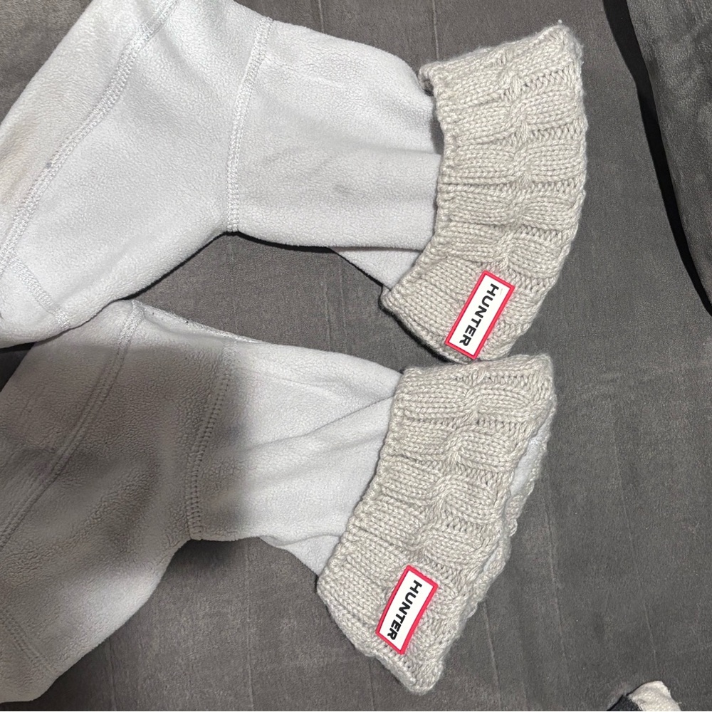 Hunter Cream Knit Boot Socks